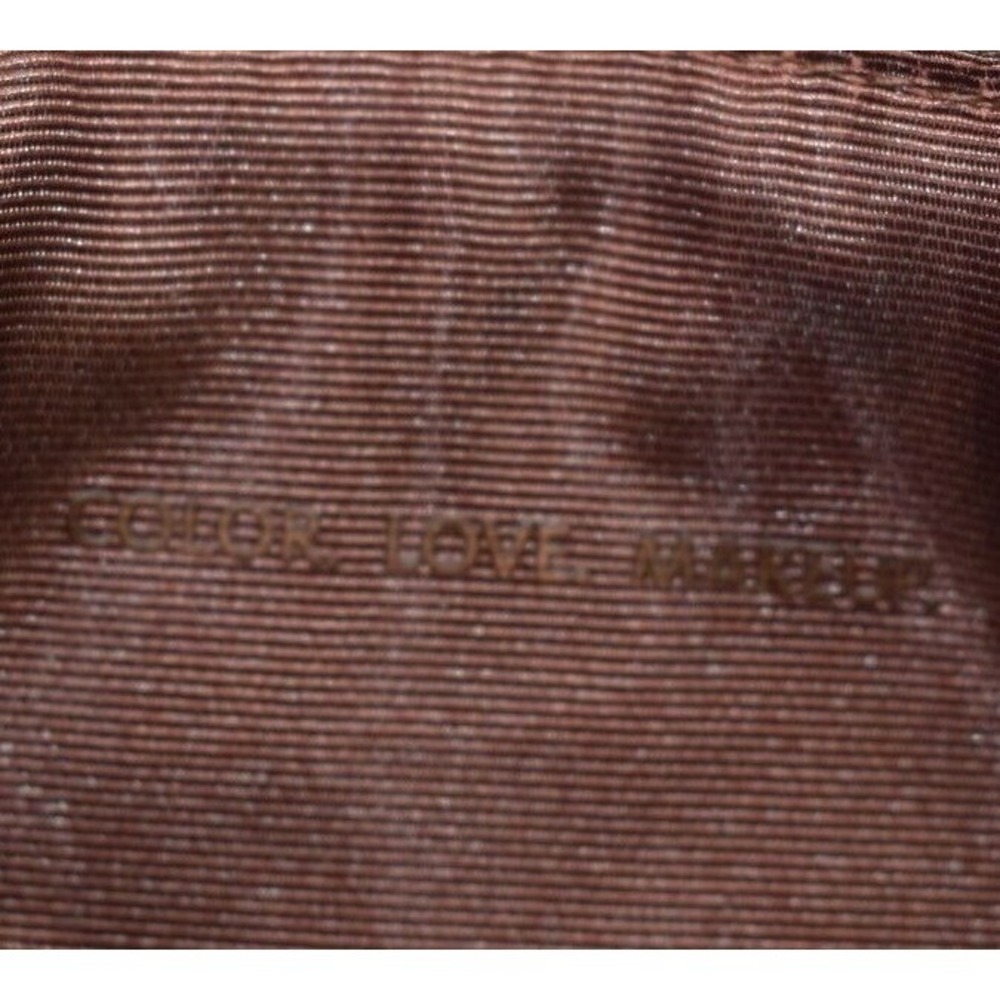 Zoeva Brown Rose Gold Zipper Faux Leather Makeup Bag - Picture 5 of 5